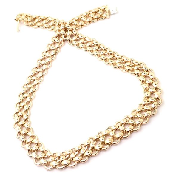 Rare! Vintage Authentic Hermes 18k Yellow Gold Link Necklace - Picture 6 of 9